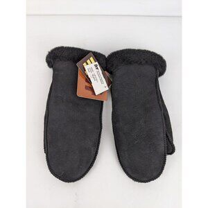 Shearling Sheepskin Mittens Womens Size Small FRR Canada New NWT Black